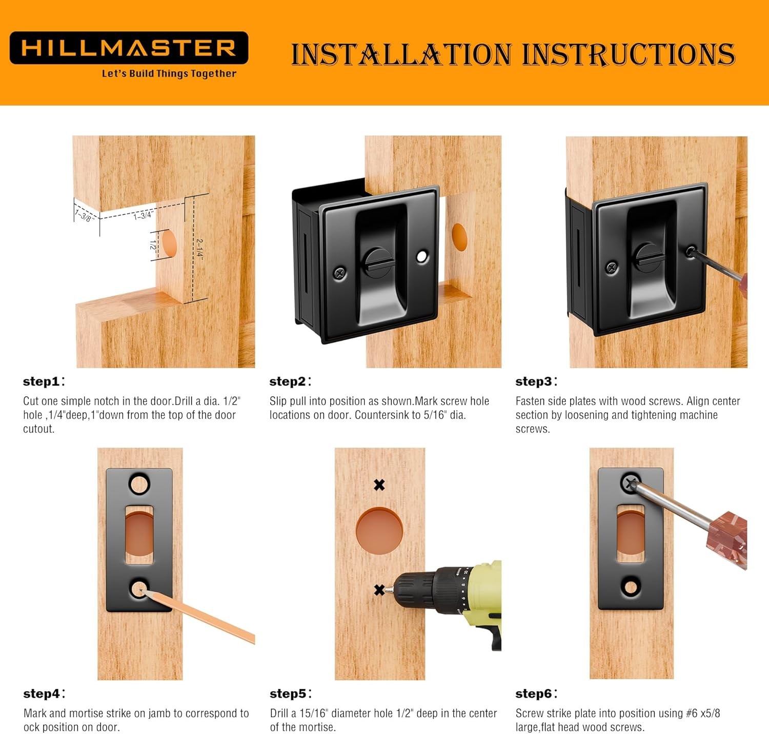 Pocket Door Hardware, Matte Black Solid Brass Lock 1 Pack,