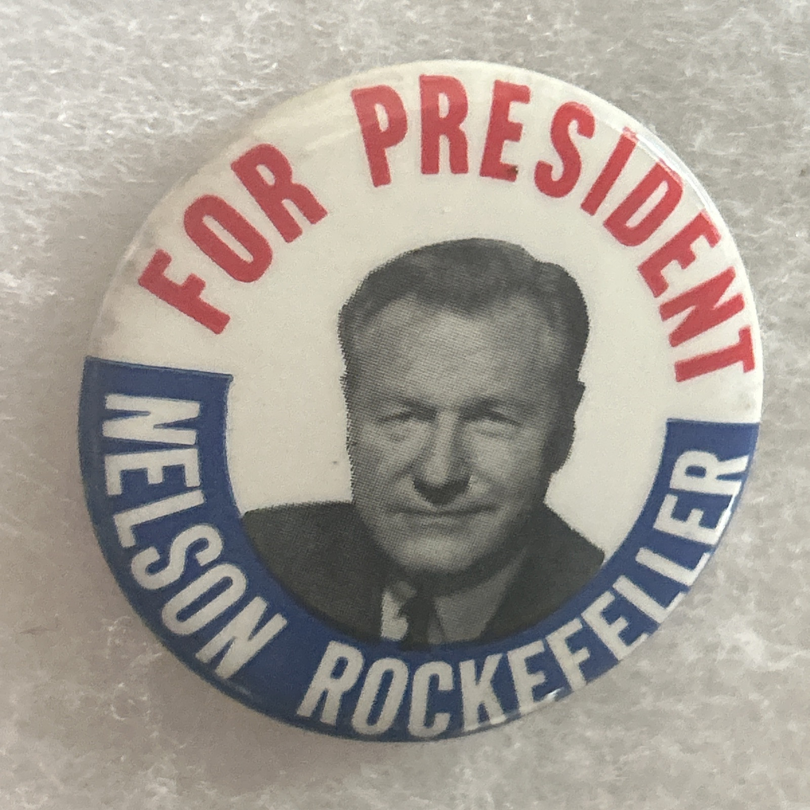 For President Nelson Rockefeller 1 3/4” pinback button pin
