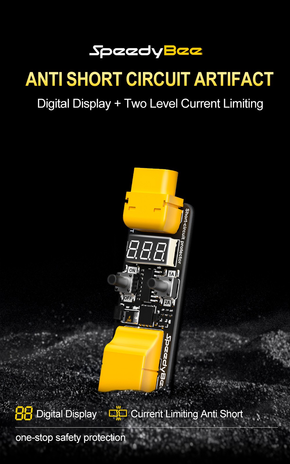 SpeedyBee Anti Short Circuit Module 4-6S Current Limiting For RC Flight Stack