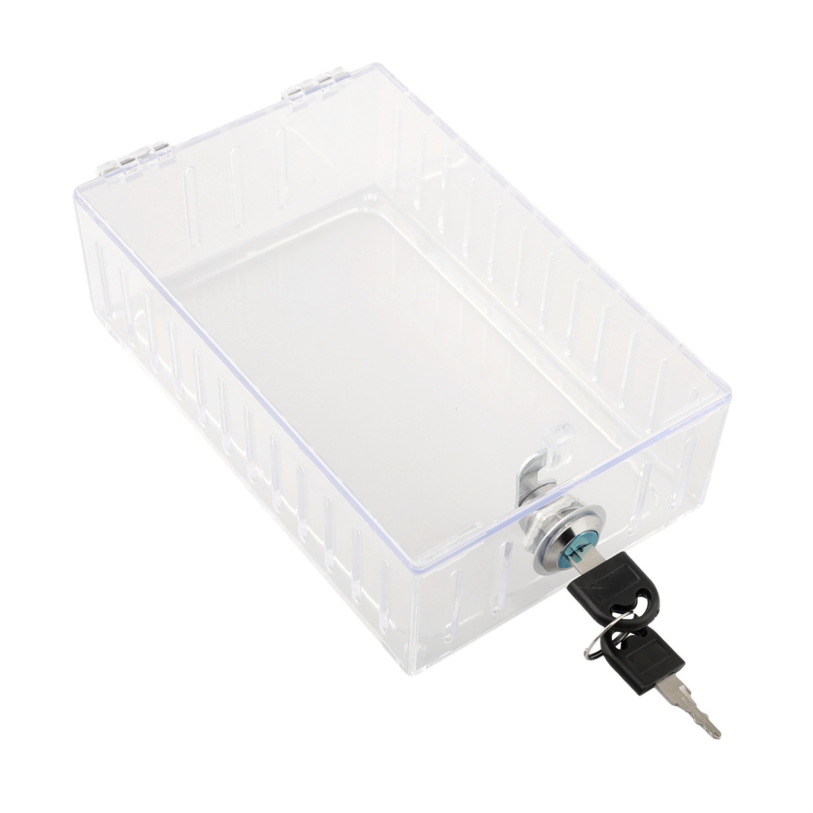 Transparent Lock Box for Thermostat with Key Clear PS Protective Cover