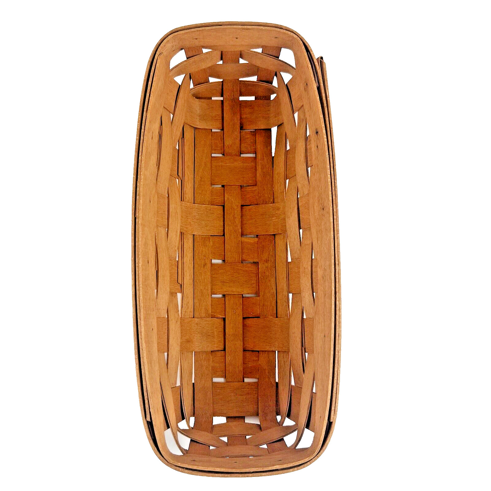 🧺 VTG 1992 Longaberger Basket Rectangular Wood Handwoven Signed USA 🇺🇸