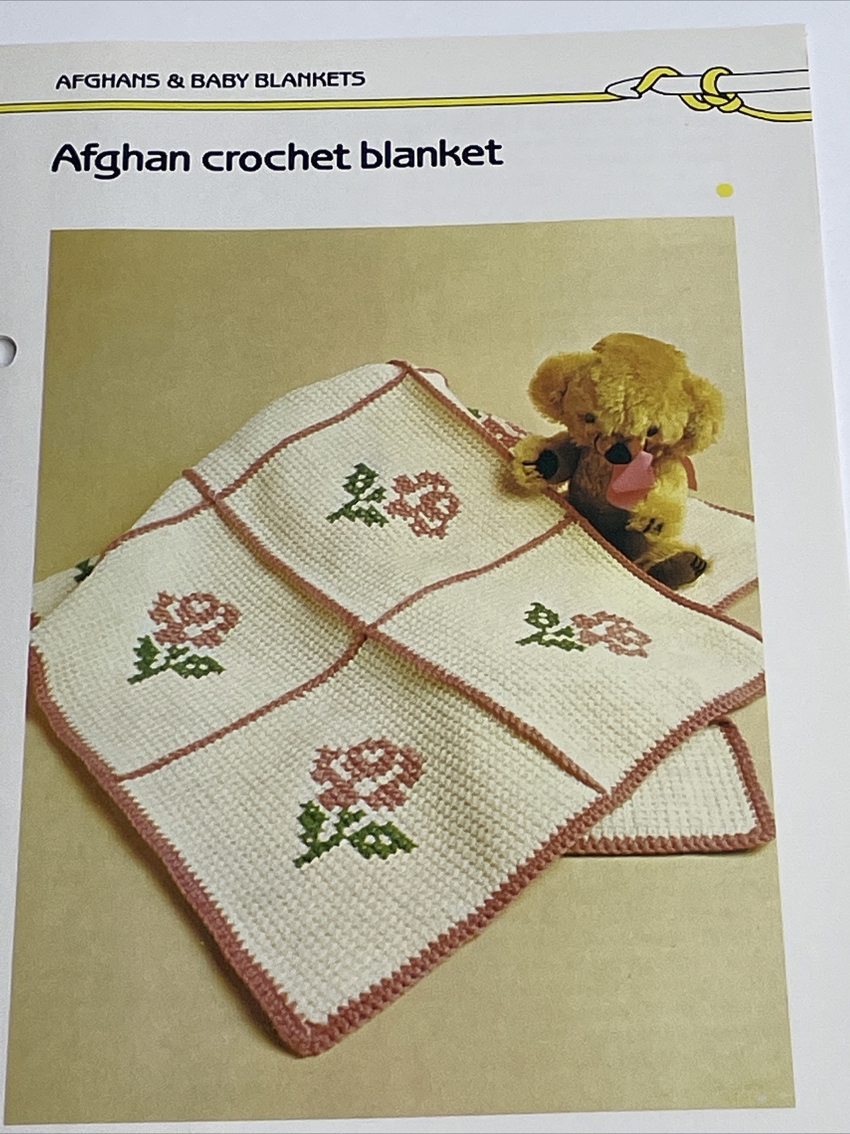 Marshall Cavendish Afghan Carriage Blanket   Crochet Pattern