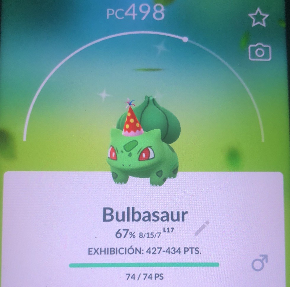 Trade✨shiny Bulbasaur Party Hat ✨Pokemon (Reg. Trade)
