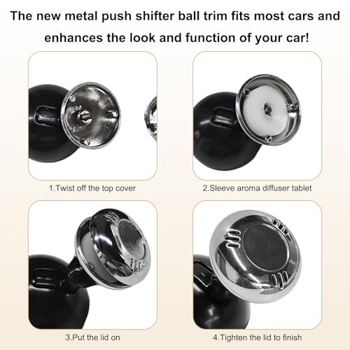 Joystick Car Push Start Button Cover, Metal Car Starter Engine Start Stop Black