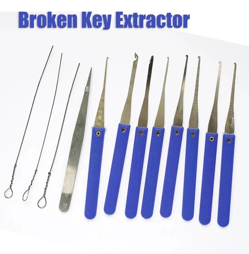 18-in-1 Broken Key Extractor Tool Kit w/ Tension Wrench for Home Use