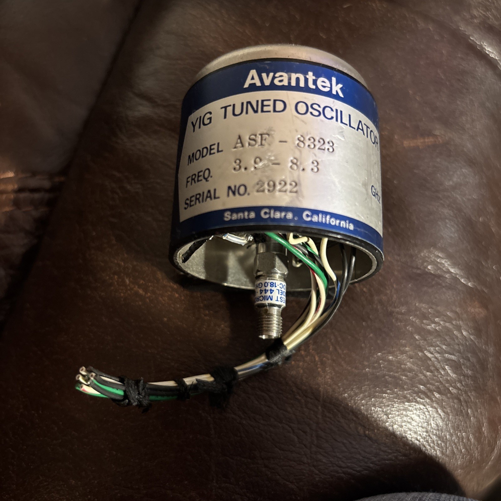 Avantek 3.8-8.3 GHz Yig Tuned Oscillator ASF-8323