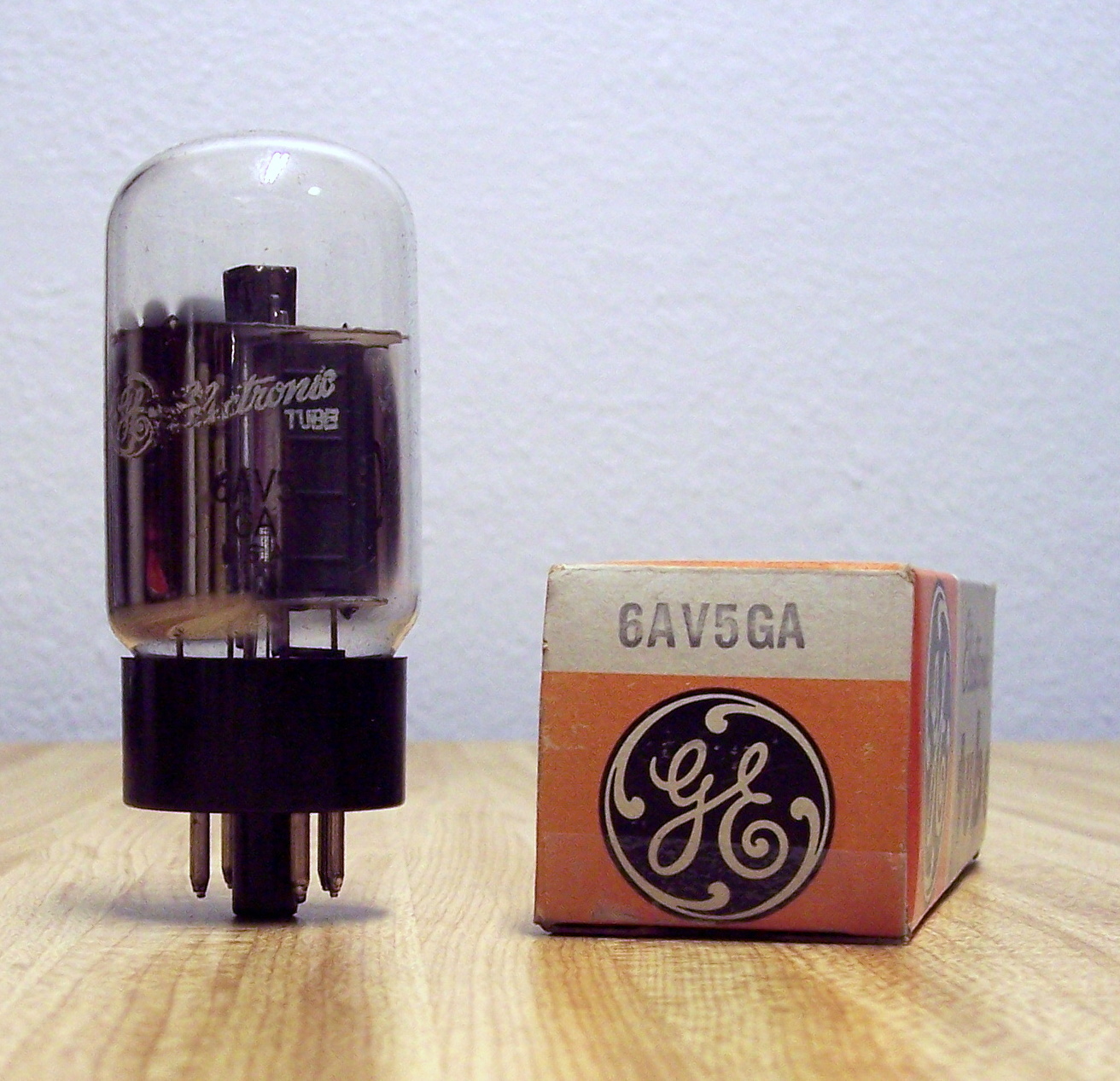 GE General Electric 6AV5GA Beam Power Amplifier Tube Grey Plates  NOS  TESTED