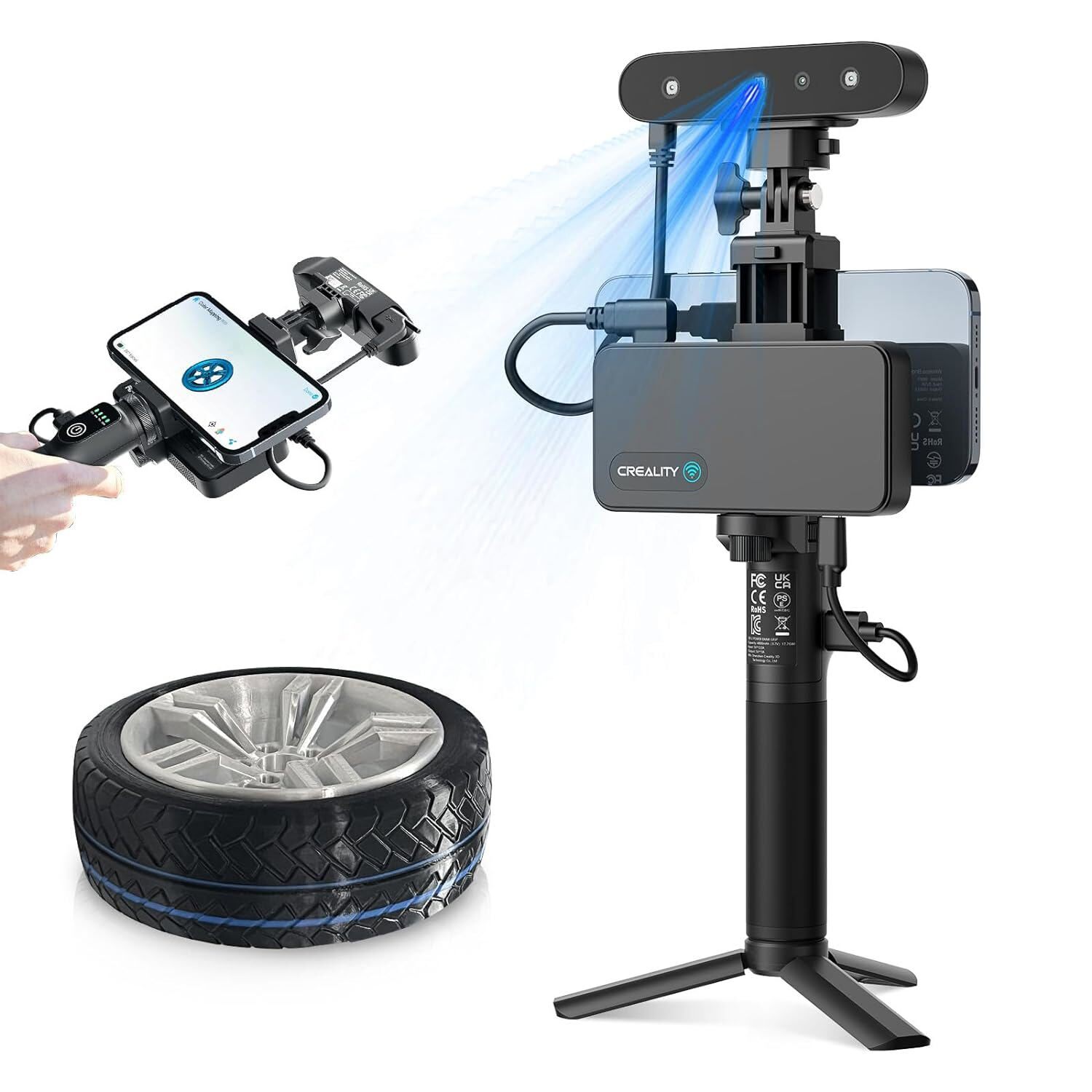 Creality CR-Scan Ferret Pro 3D Scanner Handheld Anti-Shake Wifi6 Android IOS Win