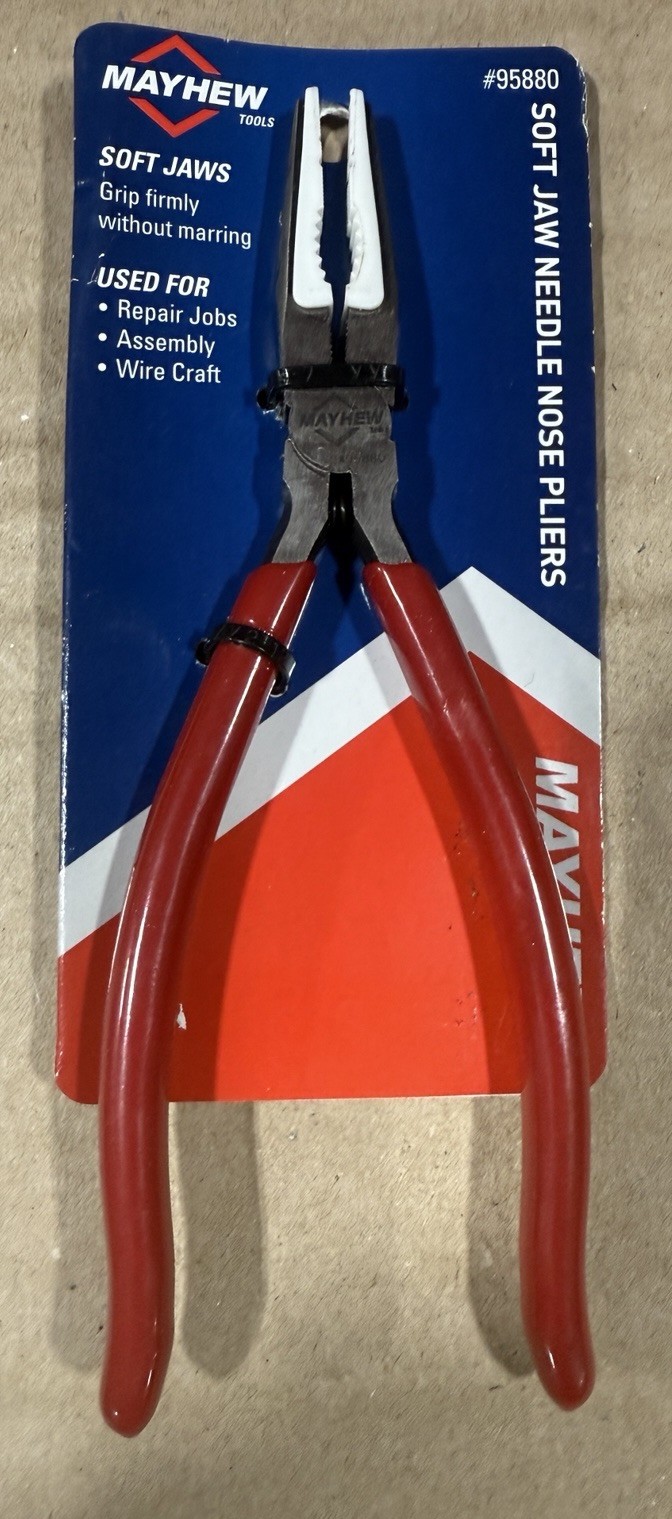Mayhew Tools Soft Jaw Needle Nose Plier Plastic Replaceable Jaw 95880 NEW