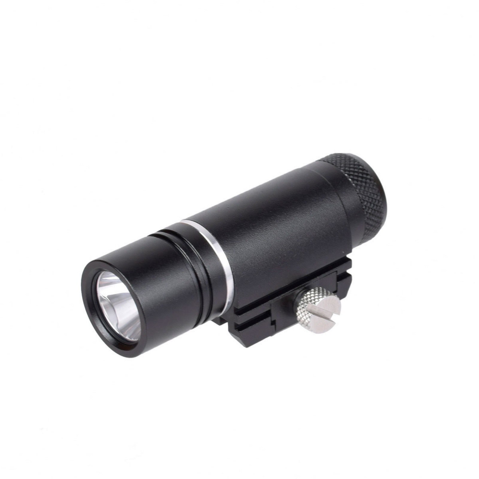 Tactical Flashlight Weaponlight Picatinny Rail Mount CR123A LED Compact Black