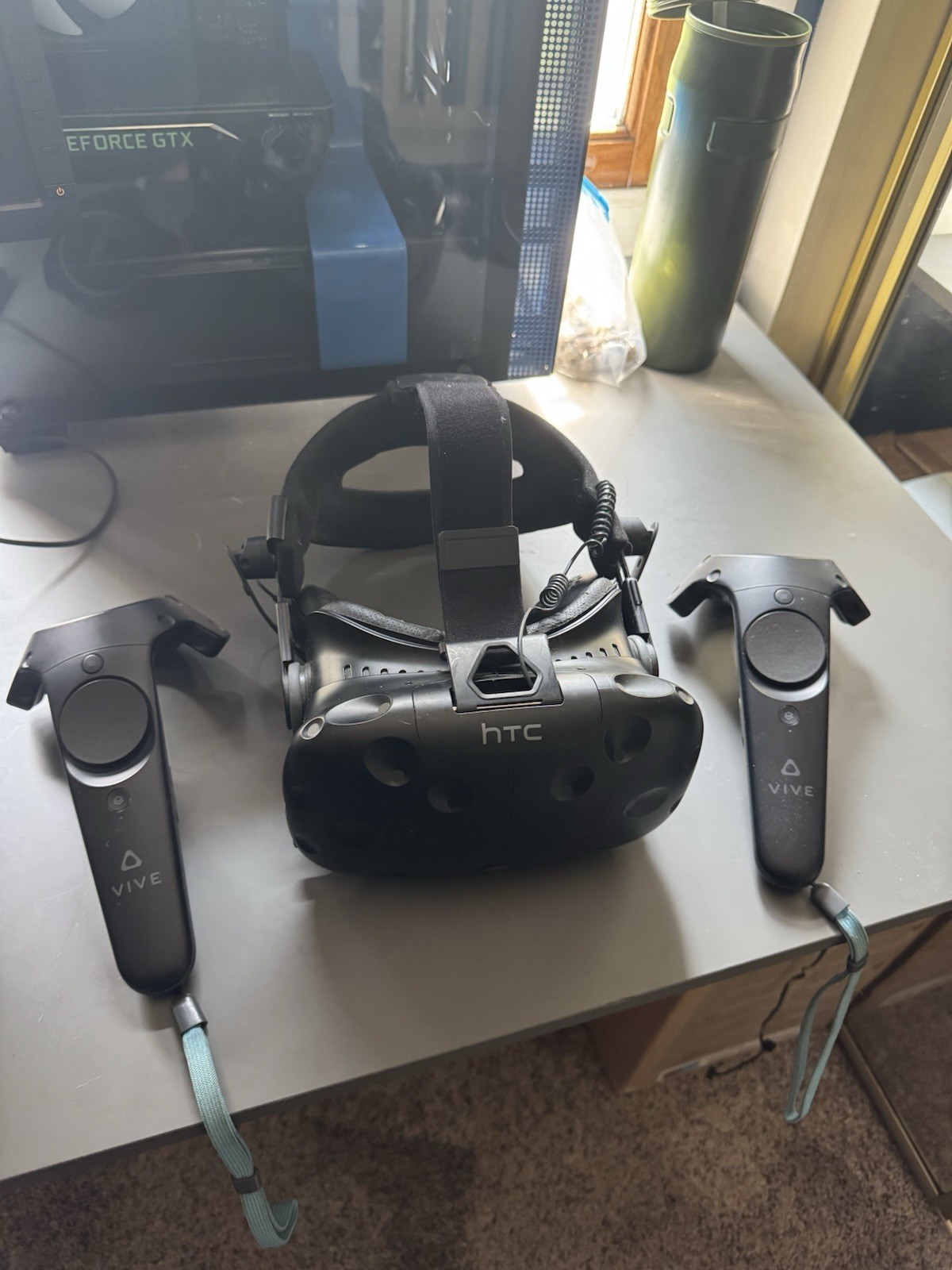 HTC Vive Virtual Reality Headset with Deluxe audio strap. NO BASESTATIONS