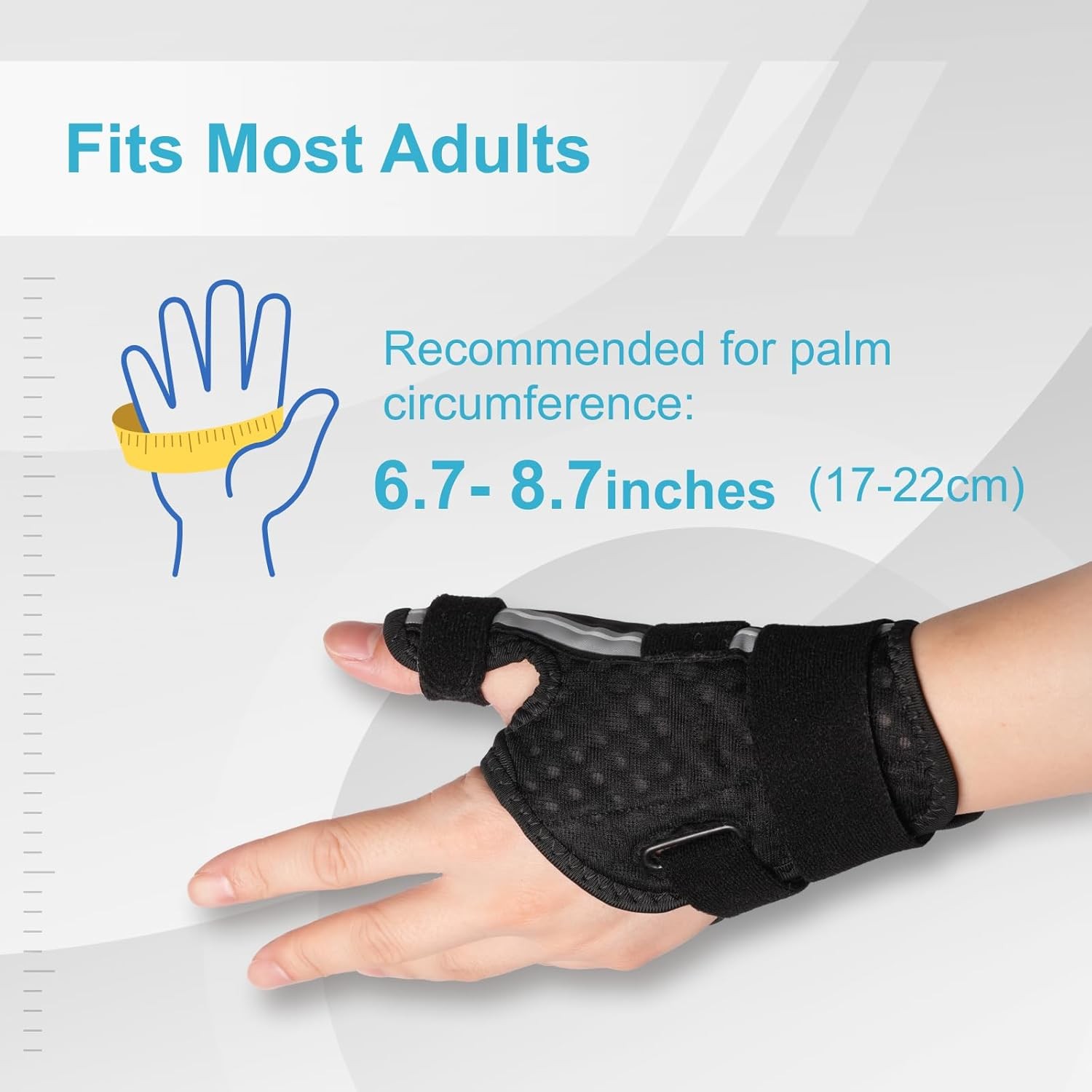 Adjustable Thumb Brace with Triple-Strap System – Unisex | Breathable Spica Sp