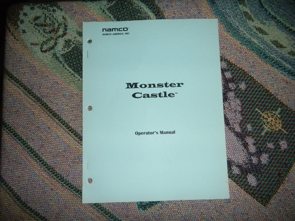 MONSTER CASTLE  NAMCO  ARCADE GAME    manual