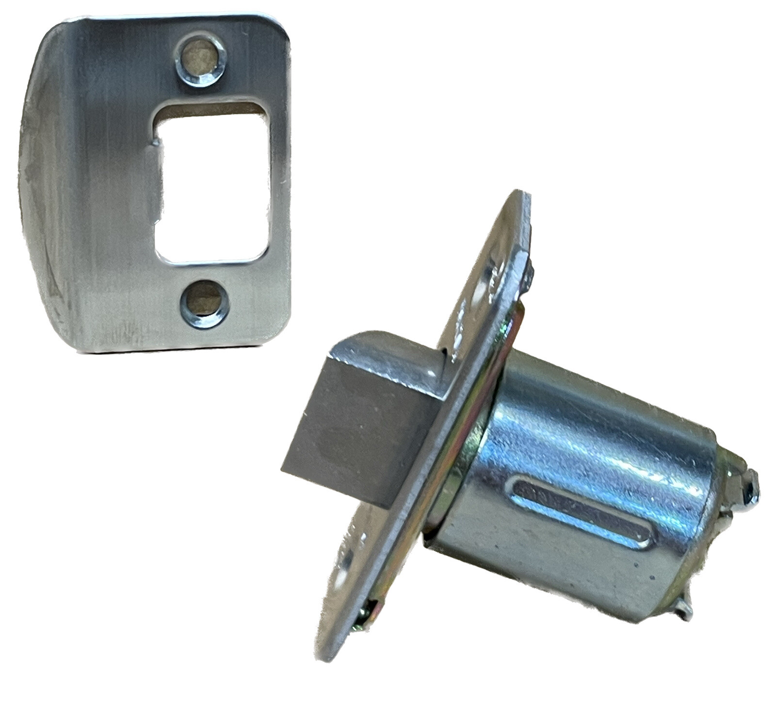 Falcon 2-1/8" Rounded Square 1" Face Spring Latch W-Series Satin Chrome + Strike