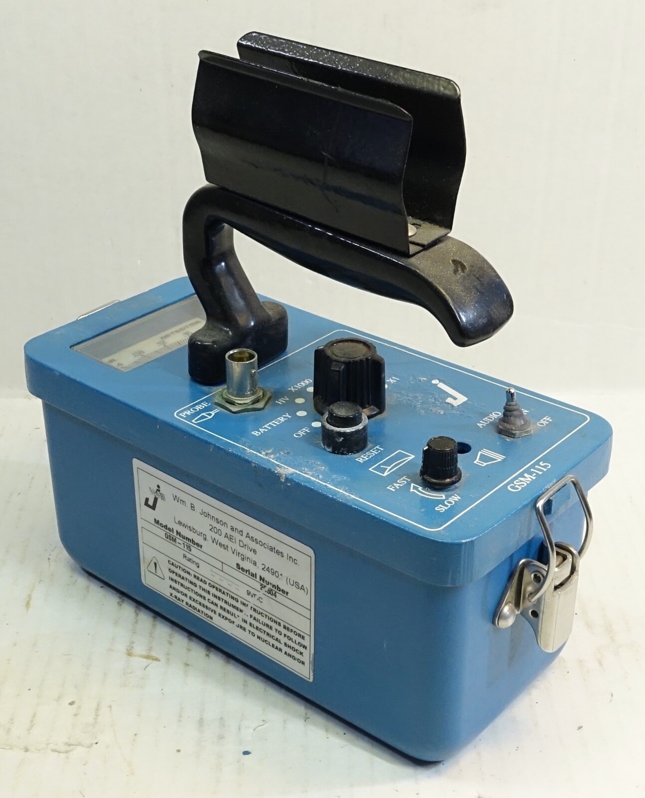 WM B Johnson GSM-115 Geiger Survey Meter; for Parts & Repair