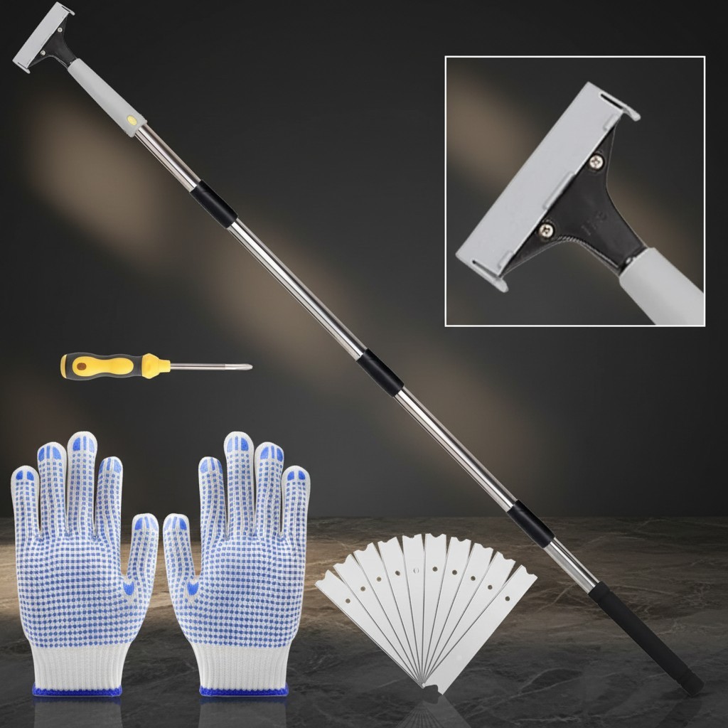 Floor Scraper Long Handle Heavy Duty 31-61" Floor Scraper Heavy Duty Scraper ...