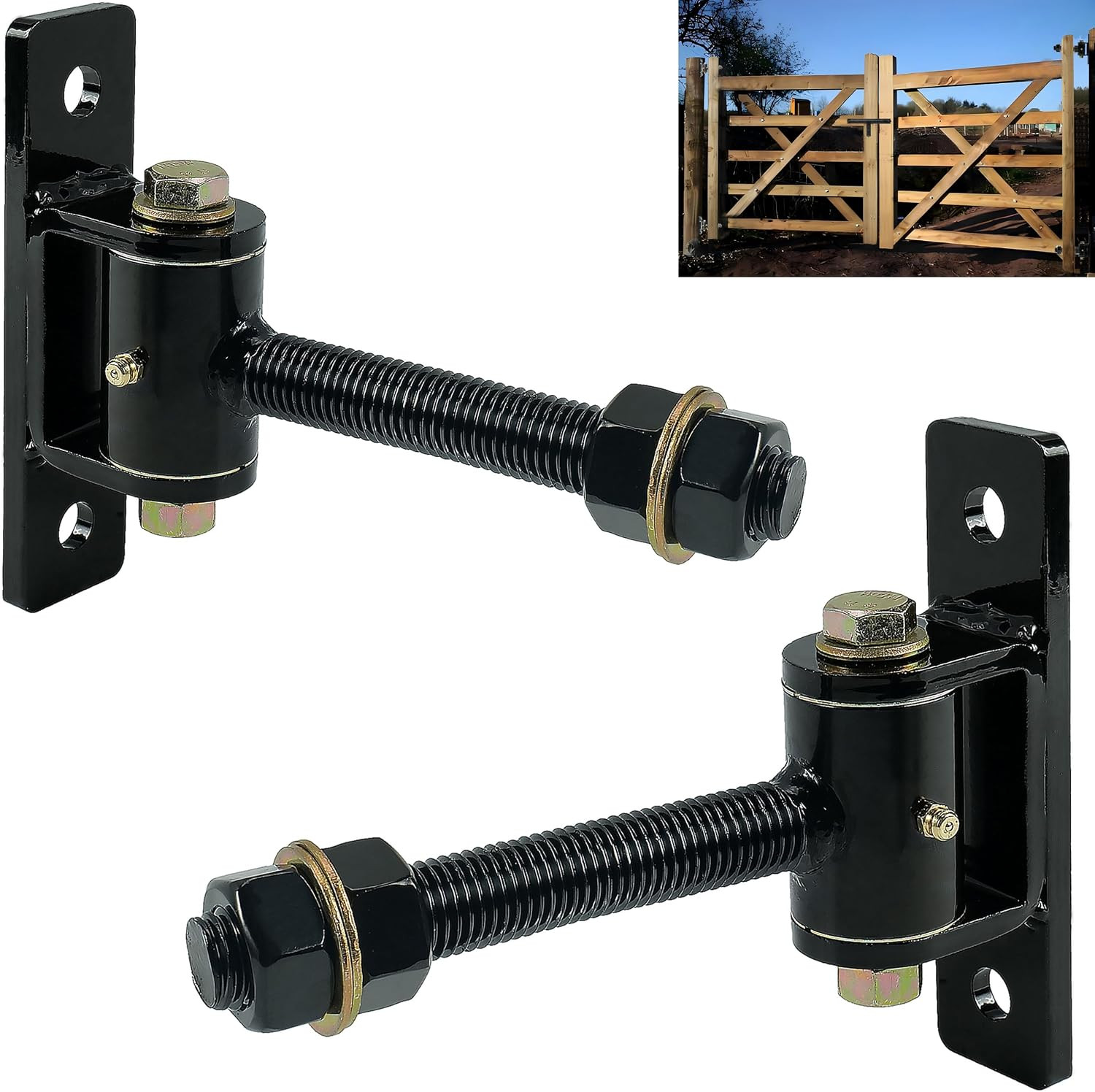 Heavy Duty T Bolt Gate Hinges, 700 LBS Capacity,Thickened Solid Steel | 2Pcs,Bui