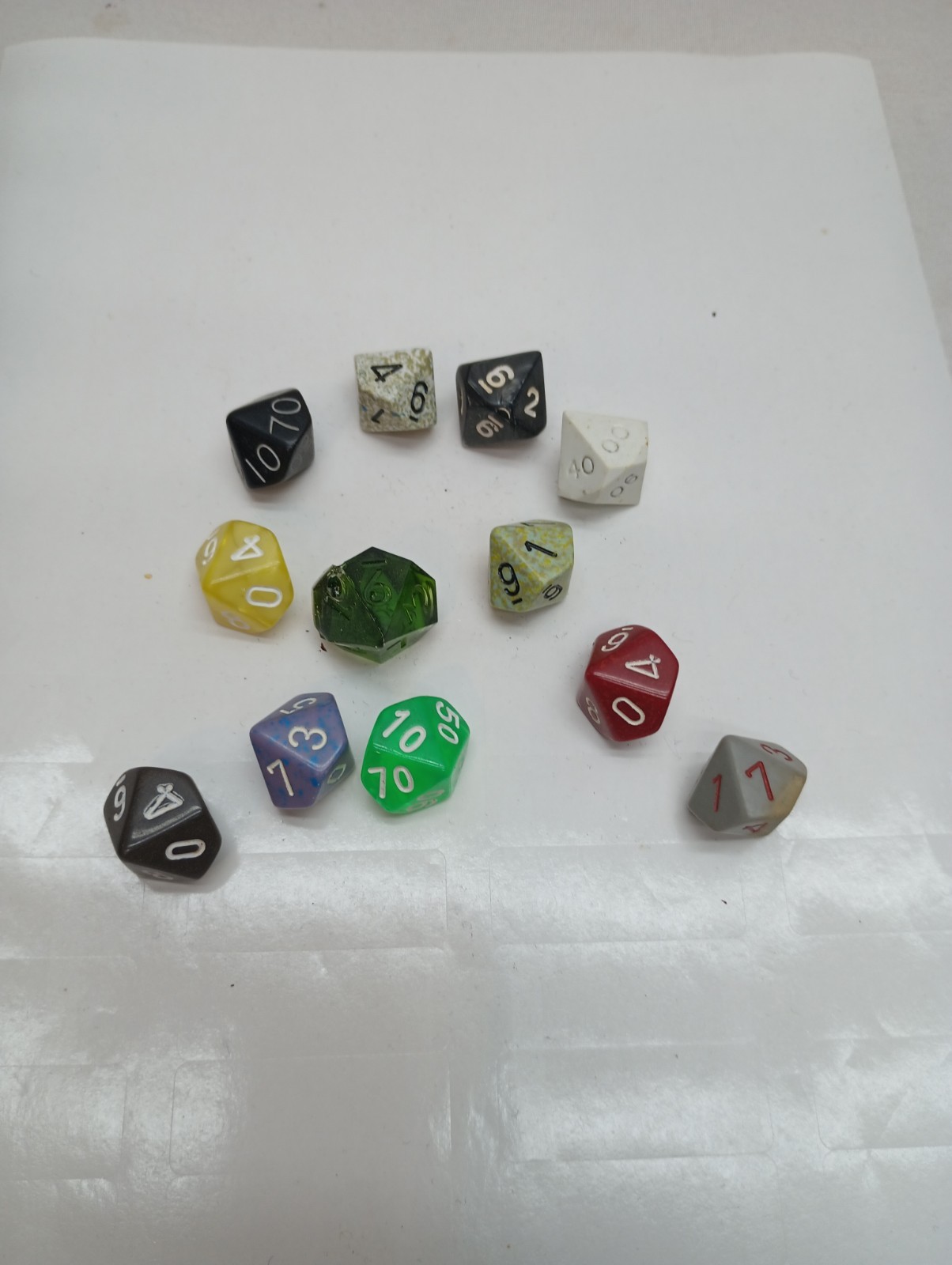 Dungeons & Dragons Polyhedral Dice Set Assorted Colors Mixed for D&D PK of 12