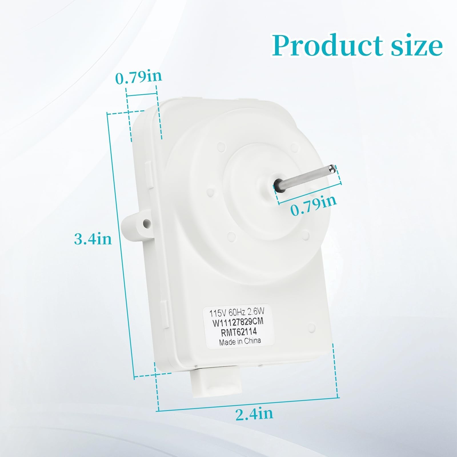 W11127829 W10917708 Refrigerator Condenser Fan Motor Compatible with Whirlpoo...