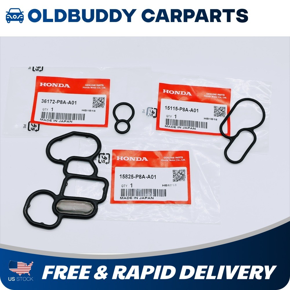 Genuine Oil Filter Housing Adapter Gasket Valve Seal #15825-P8A-A01 for Honda US