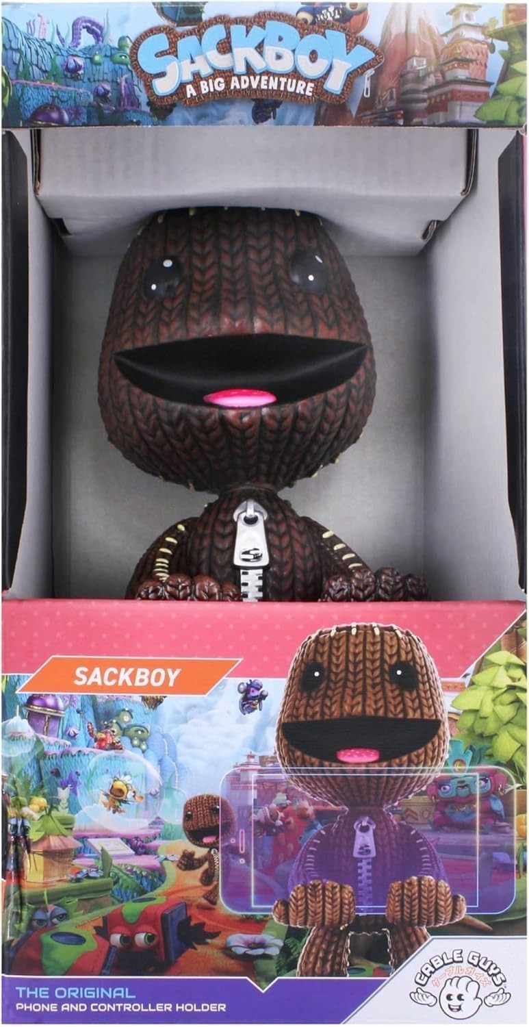 Sackboy Controller Holder - Little Big Planet Official Phone Stand & Cable Gu...