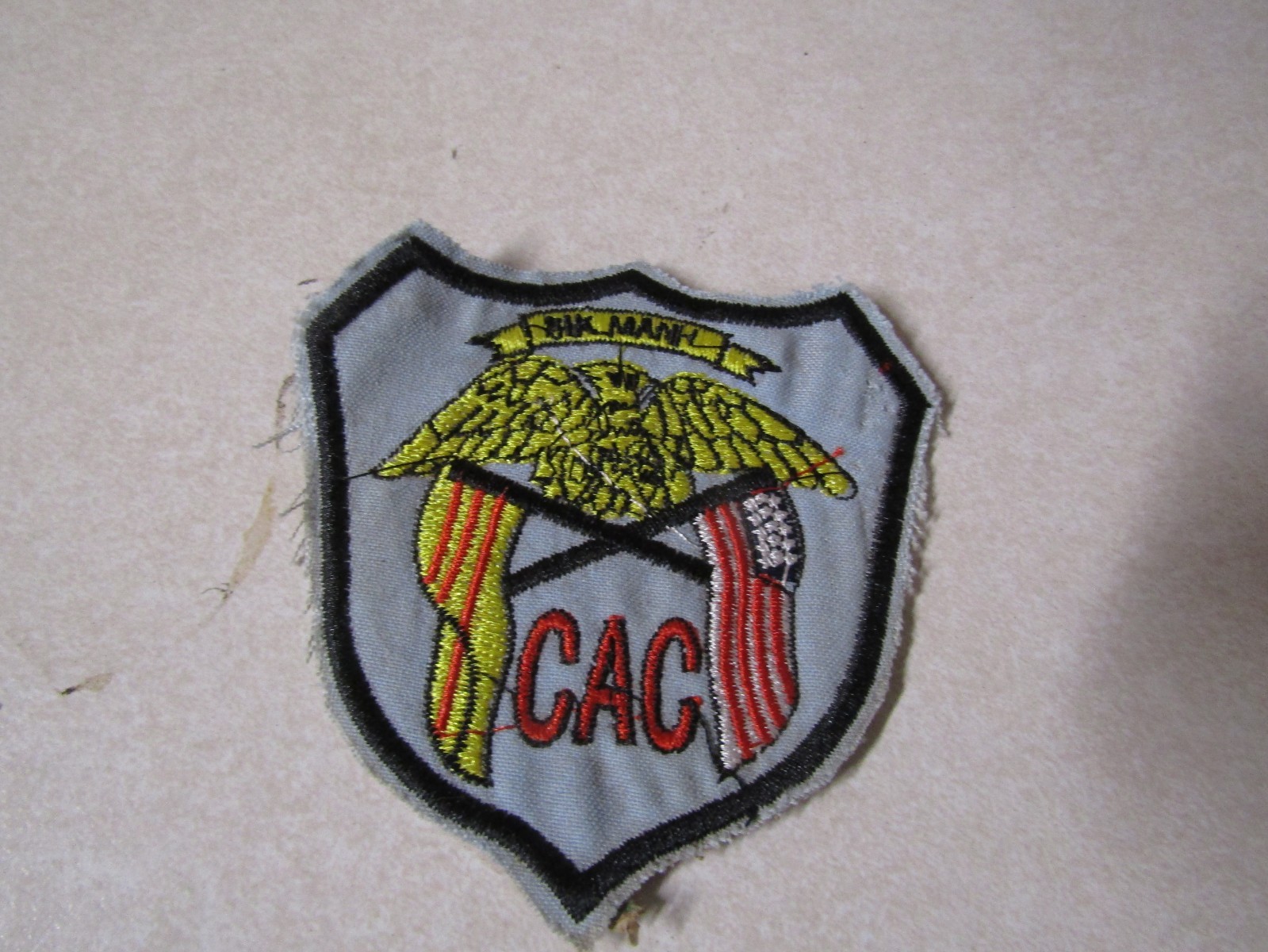 MILITARY PATCH OLD VIETNAM ERA US MARINE CORPS RONALD BUZZ HUNT CAC