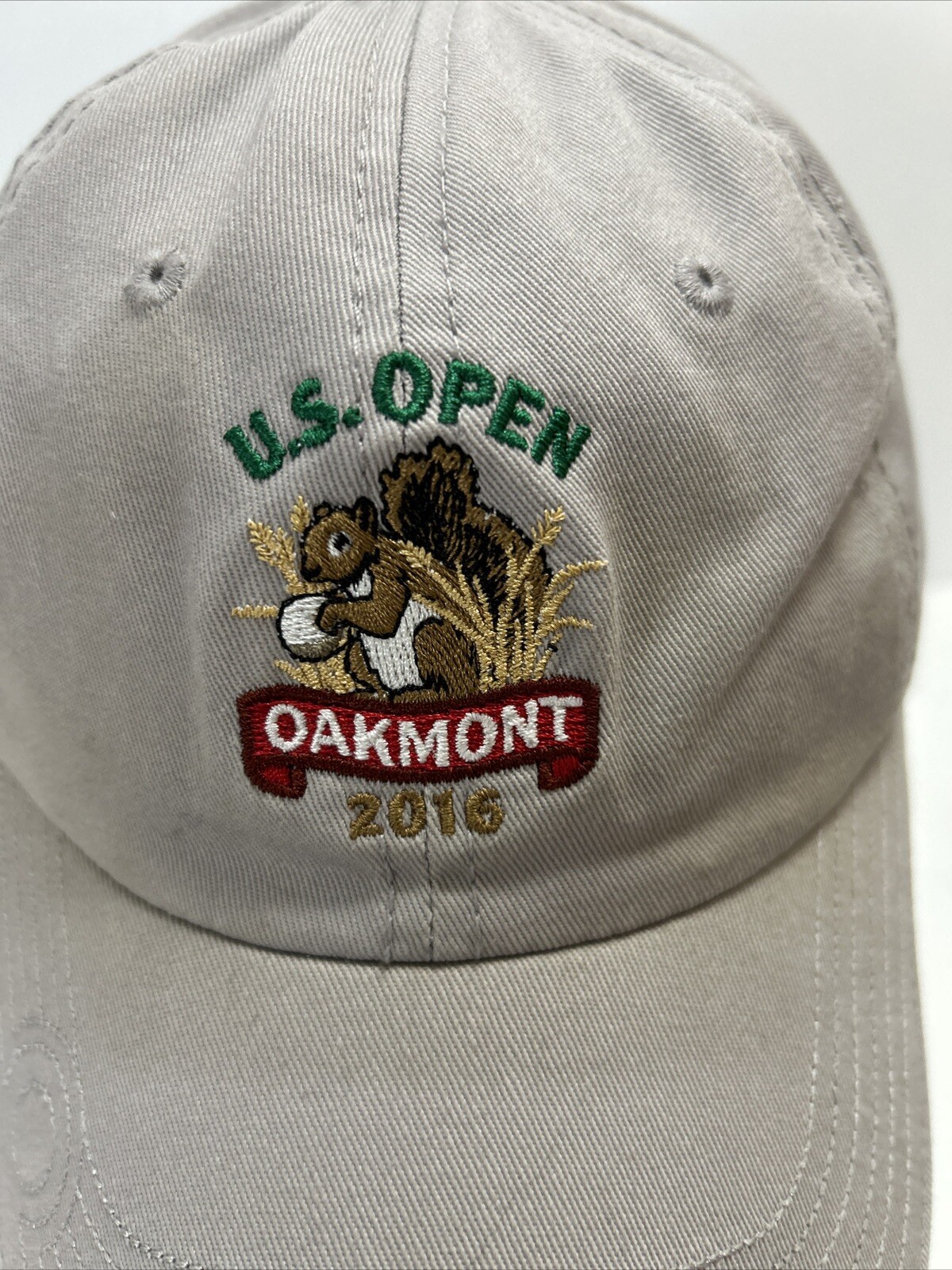 U.S. Open 2016 Golf Oakmont USGA Cap Hat Gray Adjustable Strap Back Golfer
