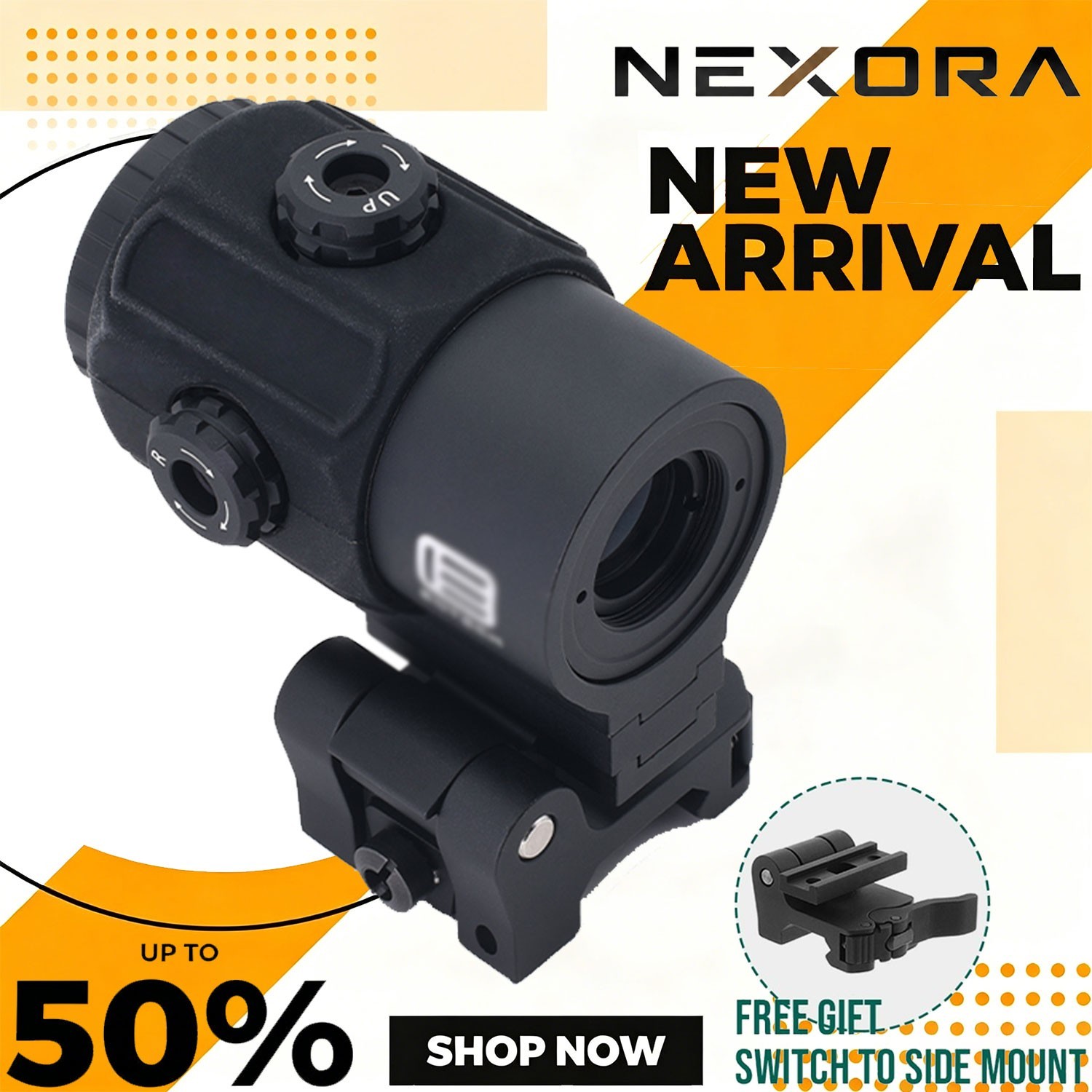 Clone G43 Magnifier 3X QD Mount Switch to Side W/ Adjustable Diopter G43.STS