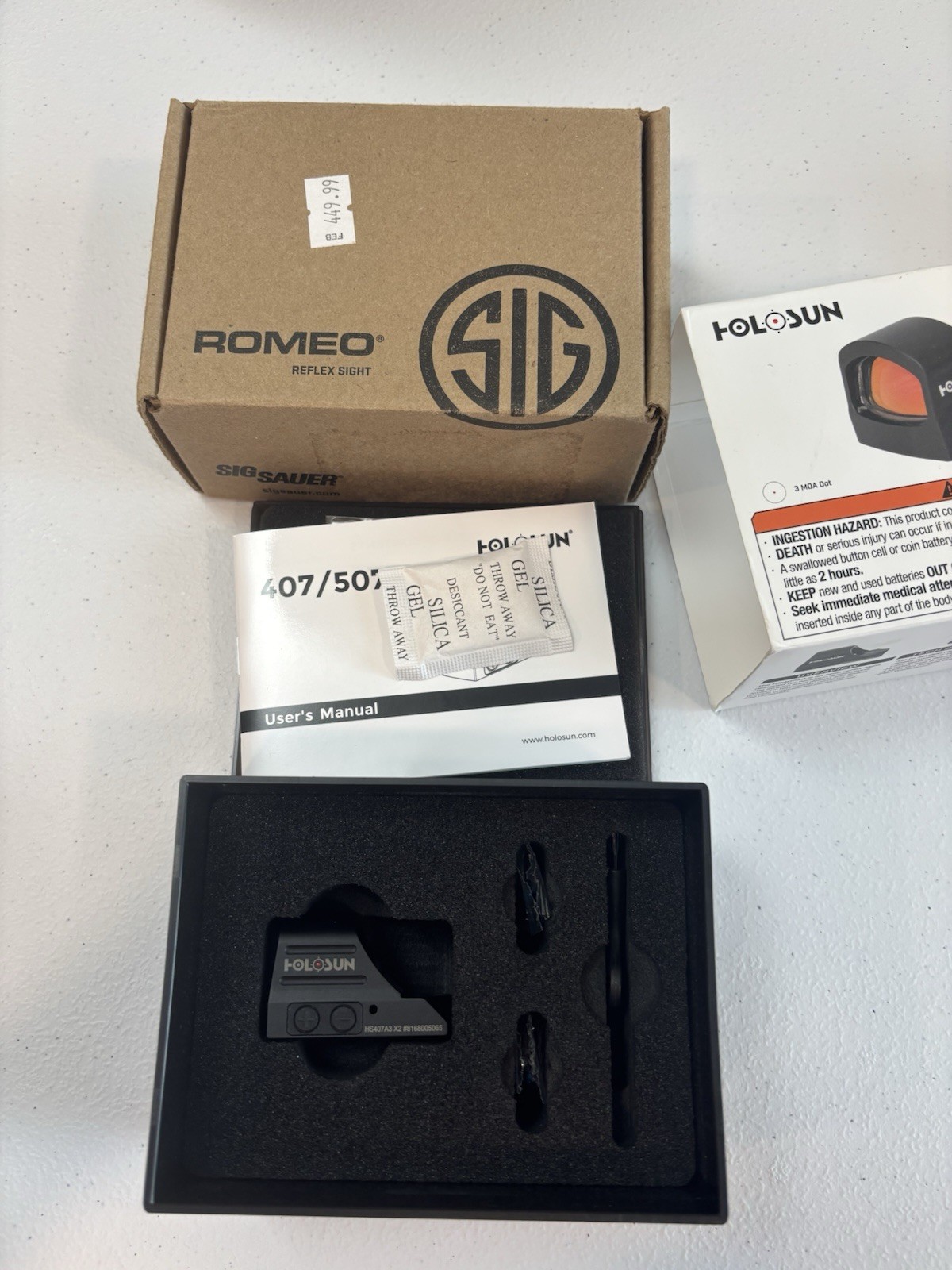 Sig #SORX1000 ROMEO-X PRO Footprint Open Reflex Red Circle-Dot And HOLOSUN