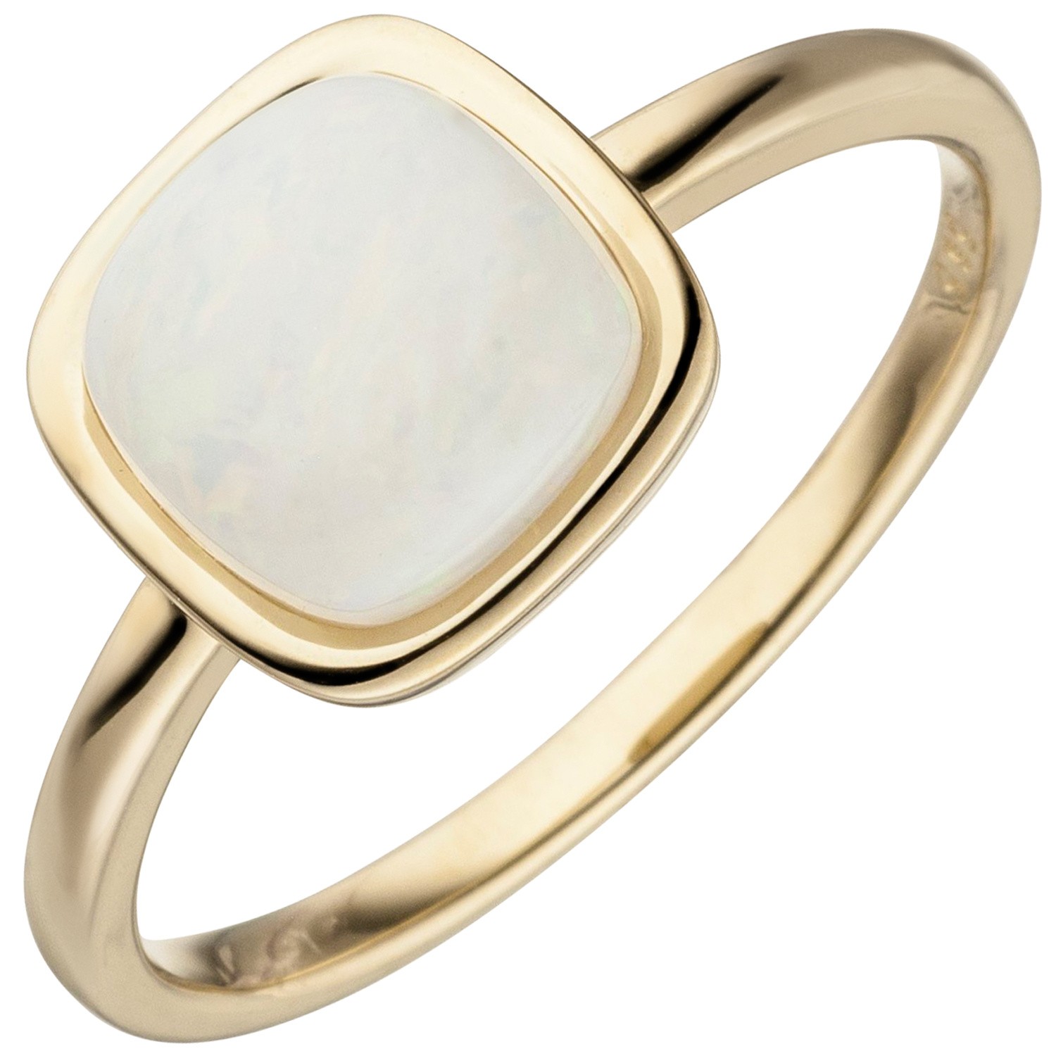 Jobo ladies' ring 585 gold yellow gold 1 opal gold ring RW: 52