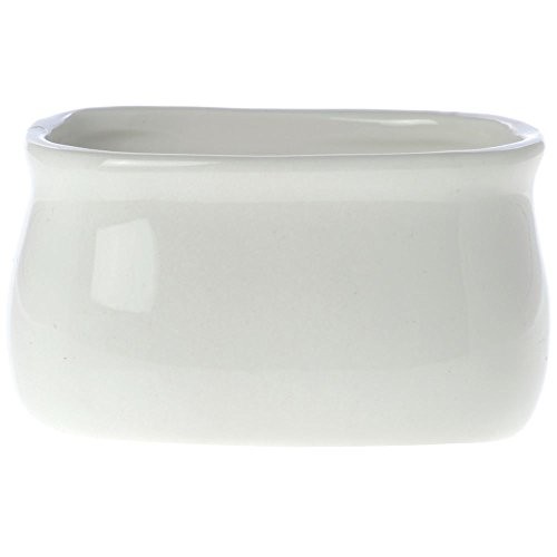 American Metalcraft Rectangular Bright White Porcelain Sugar Packet Holder - 3