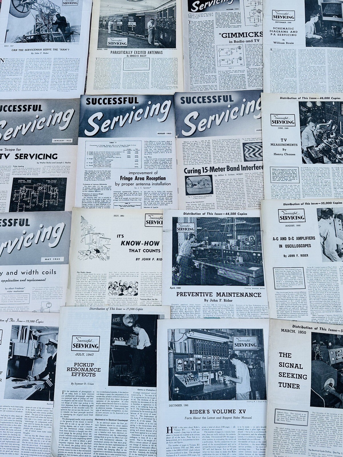 Lot Of 23 Successful Servicing Newsletters Radio Audio Television Broadcast Vtg