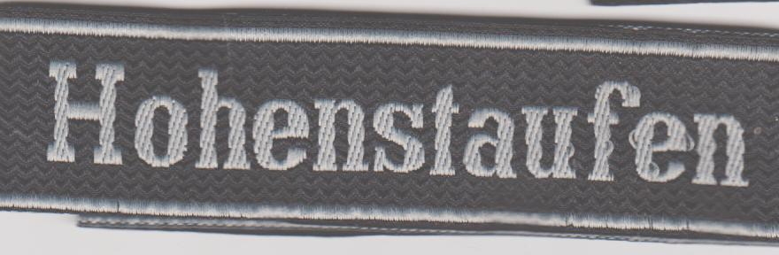 German Army cuff Title HOHENSTAUFEN BEVO Style FOR ARM BEVO