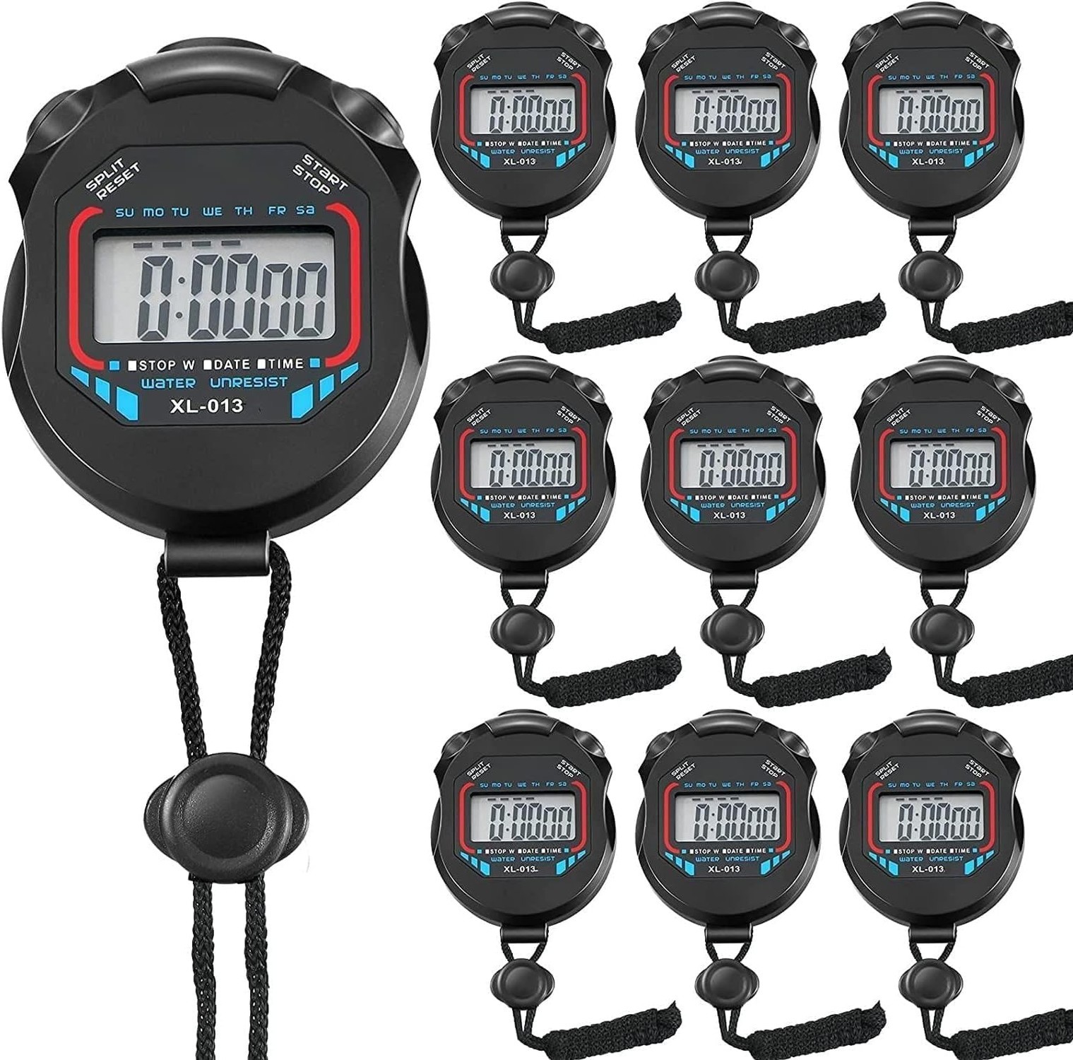 Waterproof Stopwatch Digital Handheld Multi-Function Professional Electronic ...