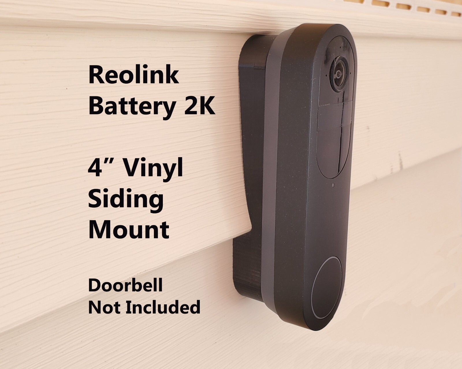 Reolink Battery Doorbell 2k 4" Vinyl Siding Mount Wedge Angle Adjustment