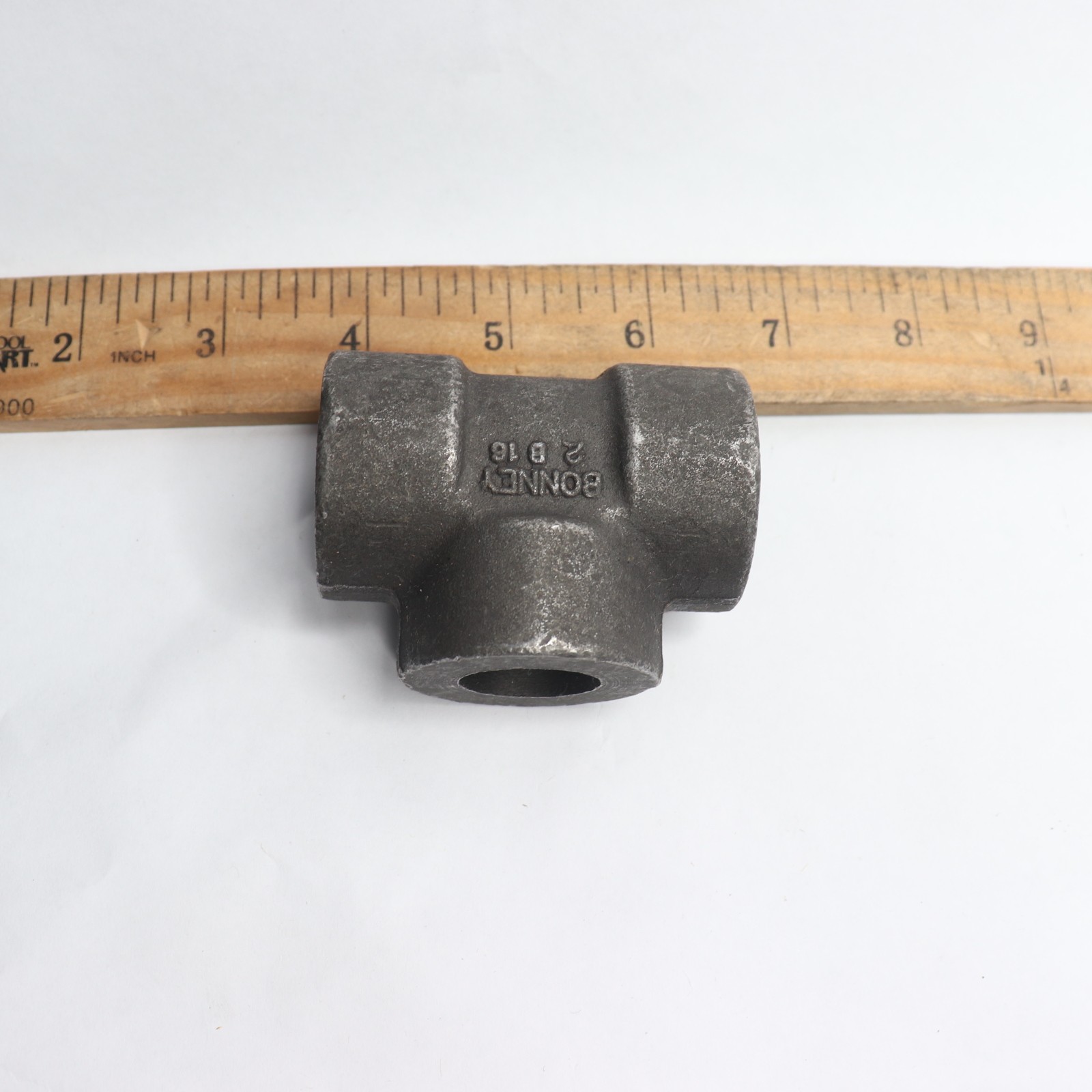 Bonney Socket Weld Tee Class 3000 Schedule 80 Forged Carbon Steel 1"