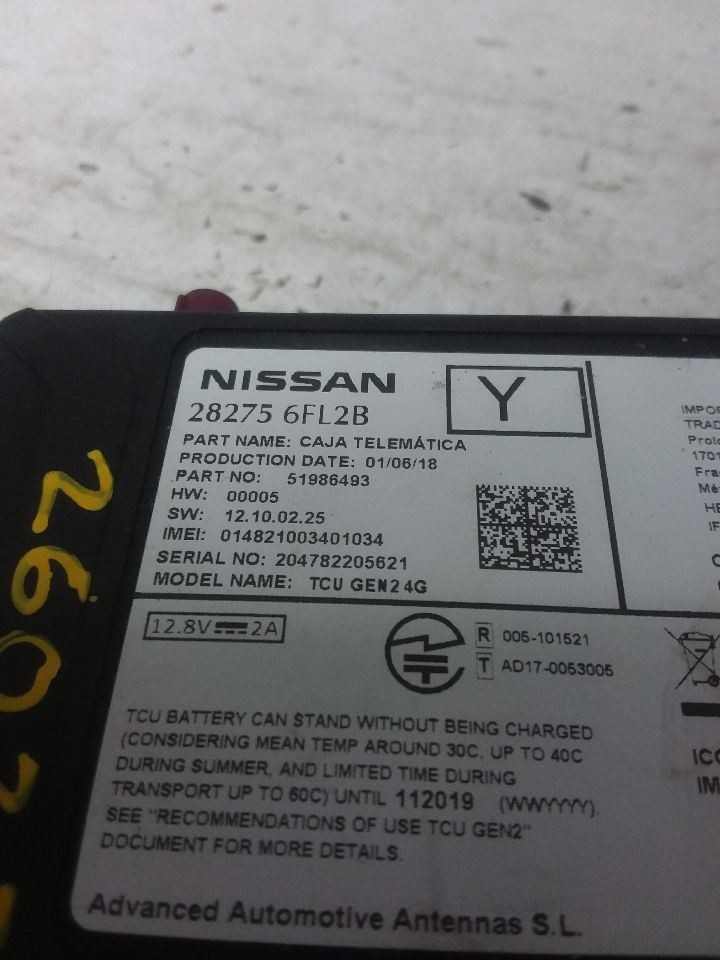 Communication Telematics Control Module Unit Fits 18-20 LEAF 282756FL2B