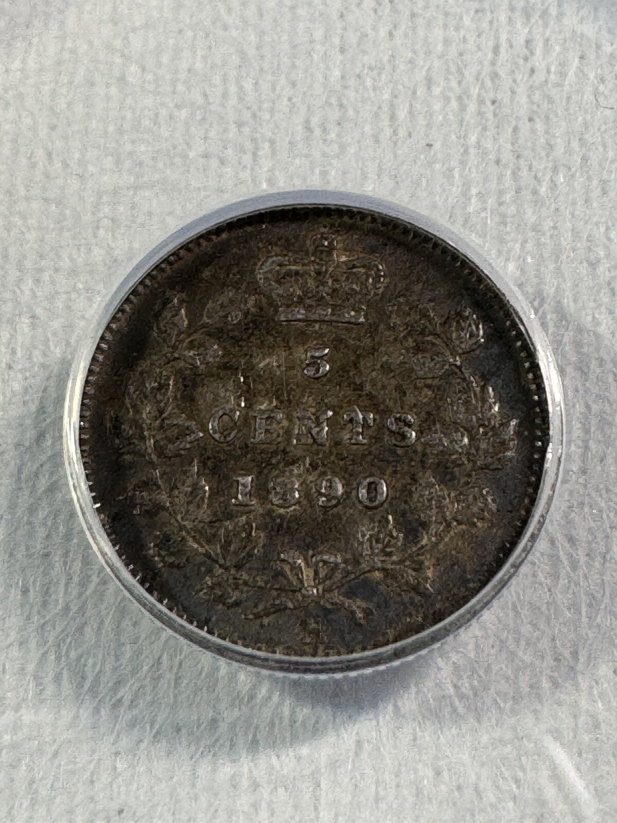 1890-H Canada 5 Cents Small Silver Coin Graded XF 40 by ANACS