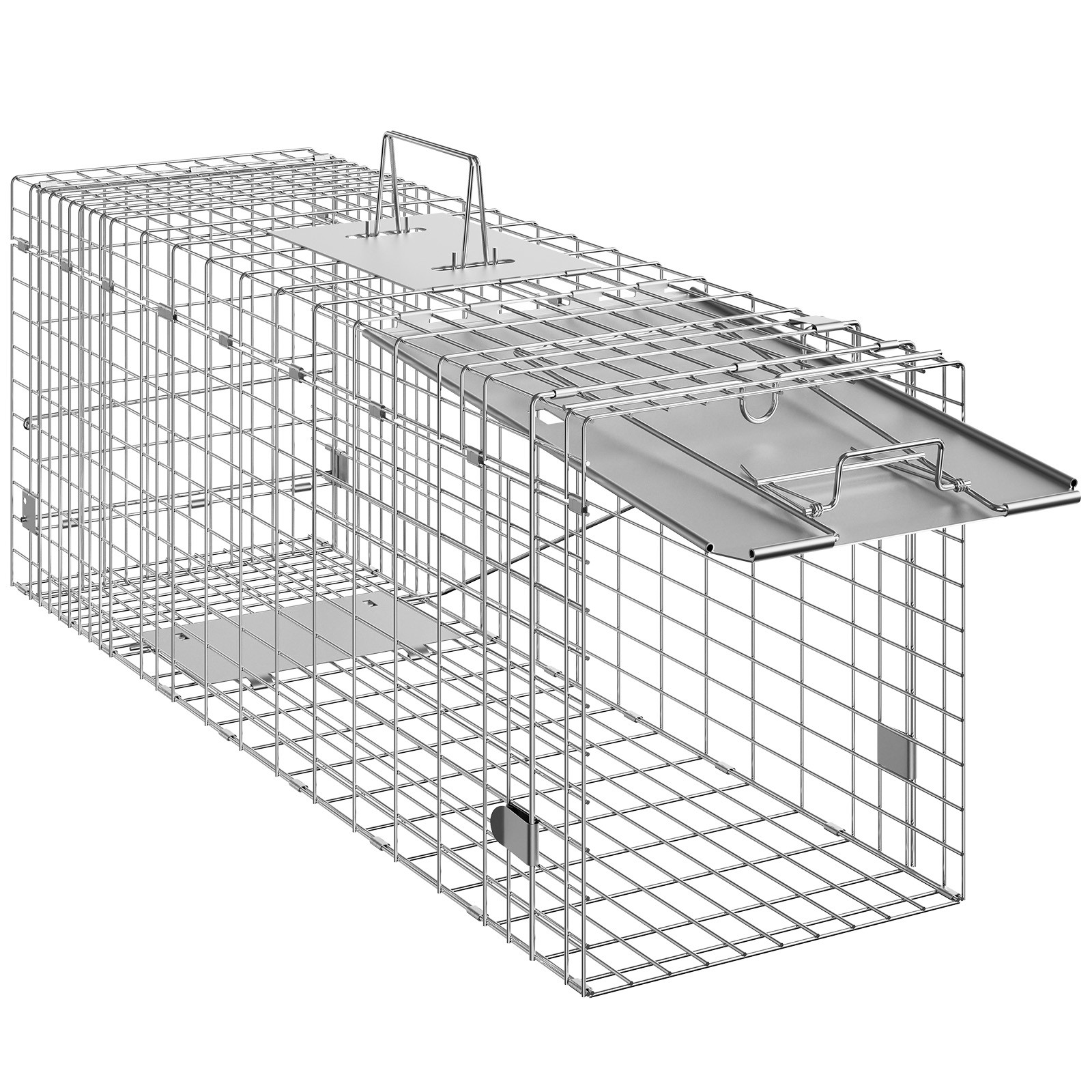 VEVOR Live Animal Cage Trap 31" x 10" x 12" Humane Cat Trap Cats Squirrels Mouse