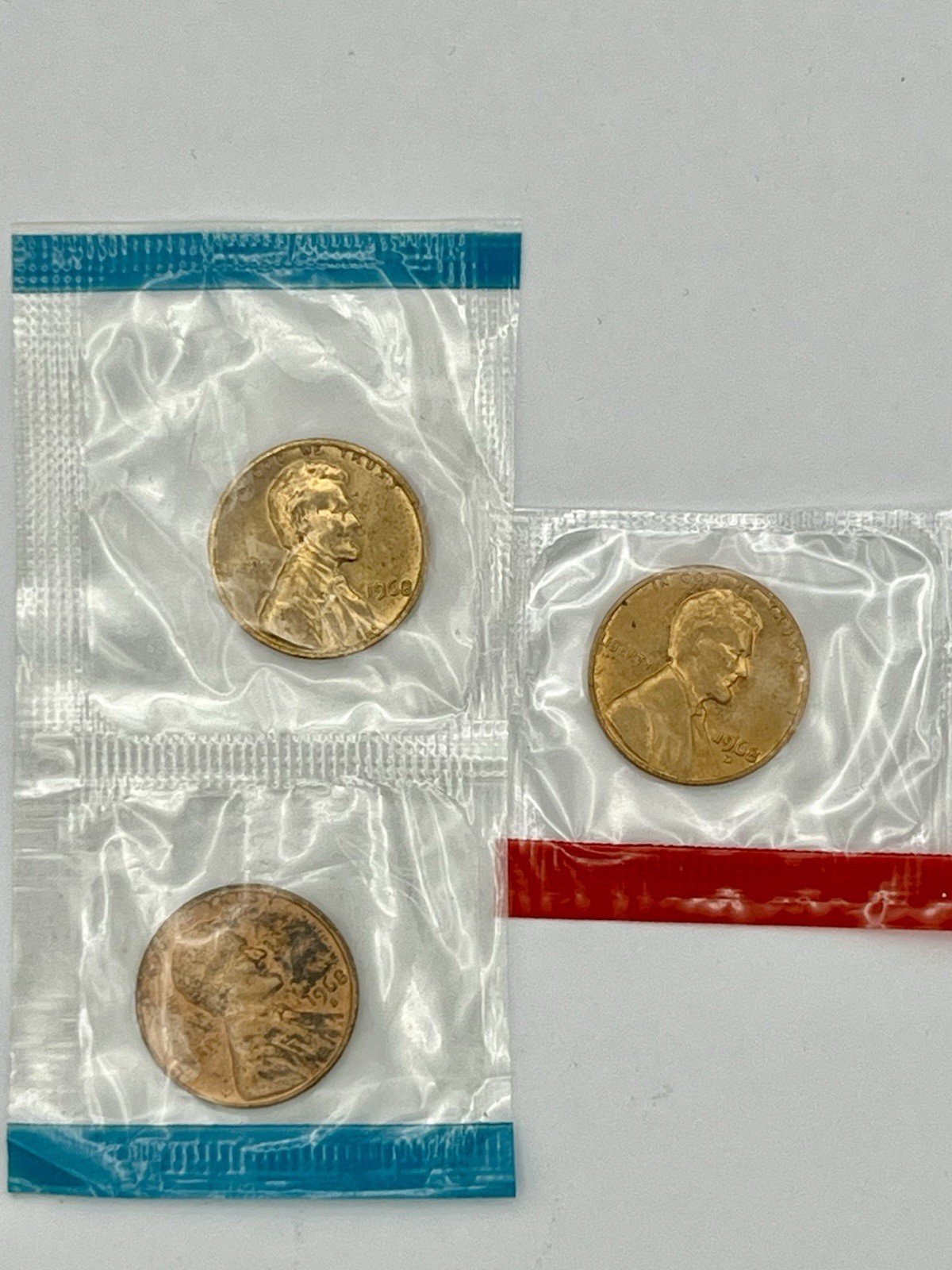 1968 US Mint Uncirculated P&D Set with S Penny Coins