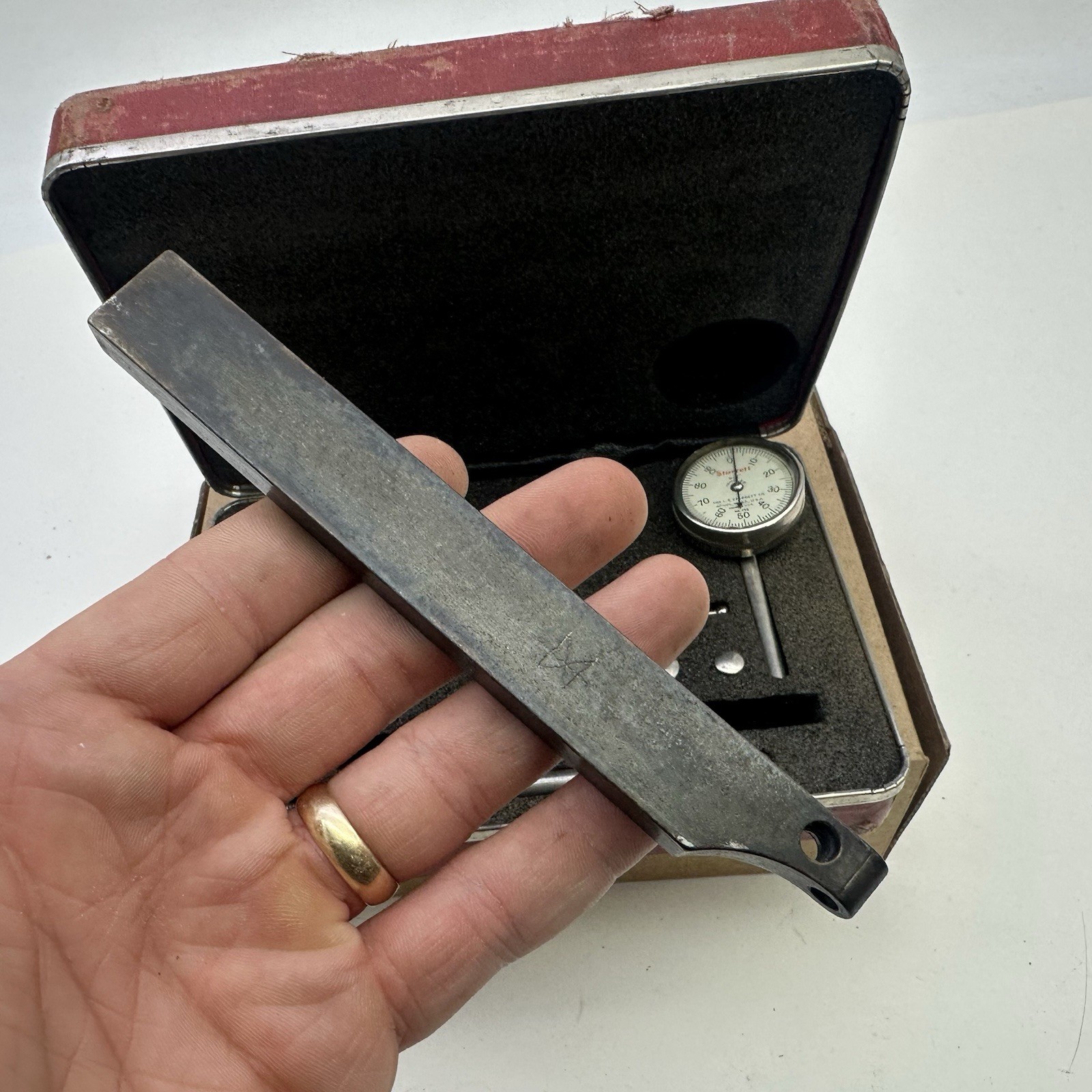 Starrett 196A Universal Dial Indicator Barely Been Used With Case And Box