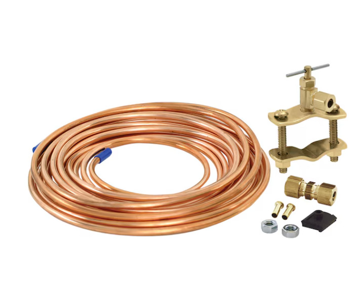 EASTMAN 15 ft 1/4 -in OD Inlet x 1/4 -in OD Outlet Copper Ice Maker Install Kit