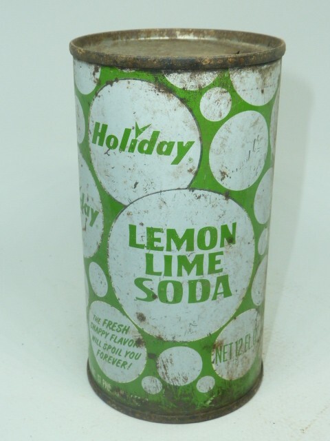 Empty Top Opened 12oz Holiday Lemon Lime Soda Flat Top