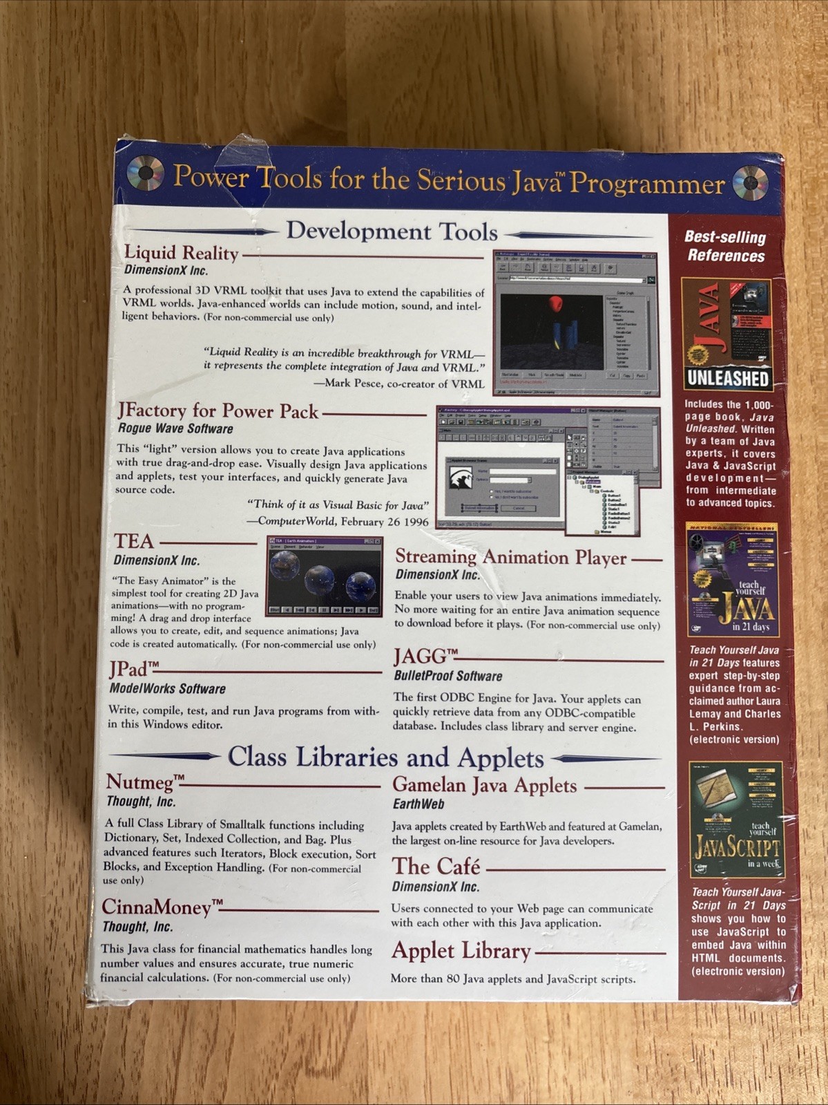 Java Power Pack VTG 1996 IBM CD-ROM Computer Software Big Box - Brand New Sealed