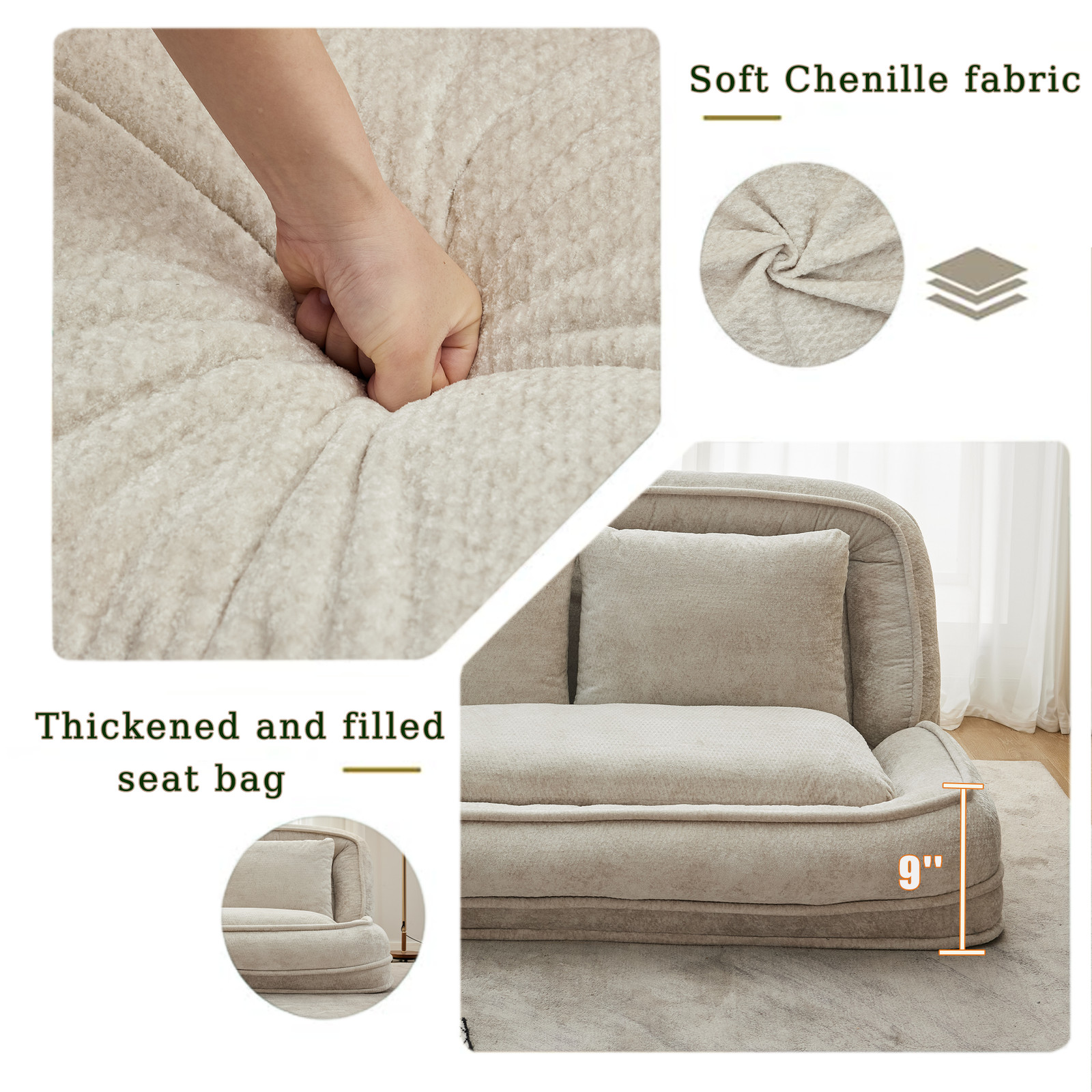[NEW ARRIVED] [VIDEO PROVIDED] Double human dog bed,Lazy sofa ,Loveseat,Fits Y