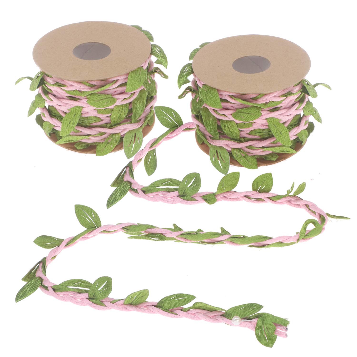 Soleebee 2 Rolls 5.5 Yards Artificial Vines Fake 2 - Pink