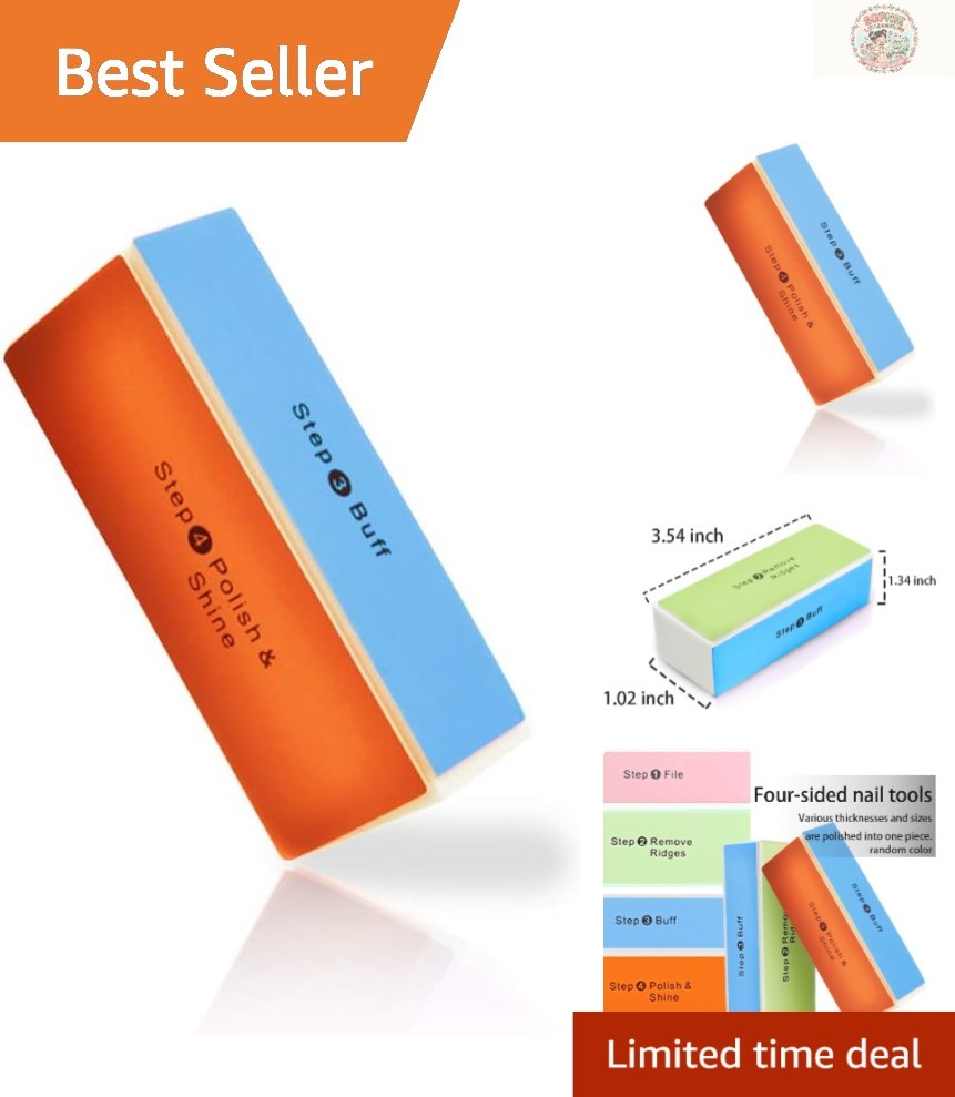 4-Step Buffing Block Nail Buffer for High Gloss Finish - Ideal for DIY Manicures