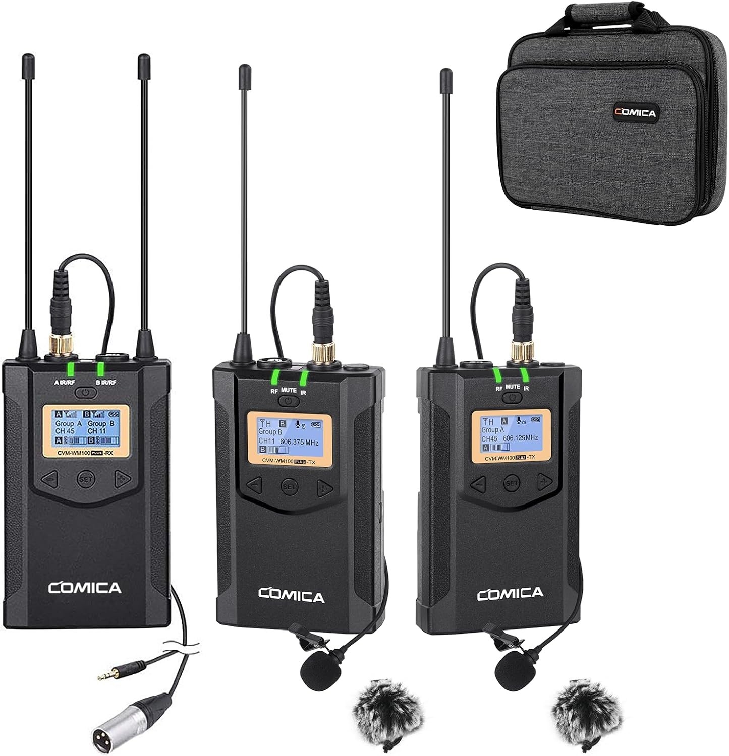 CVM-WM100PLUS - Wireless Microphone System for Cameras, Camcorders, Smartphones