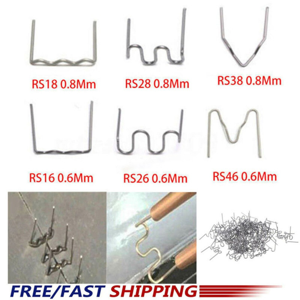 600x 0.6/0.8mm Hot Stapler&Staples For Car Bumper/Fender Welder Repairing Kit
