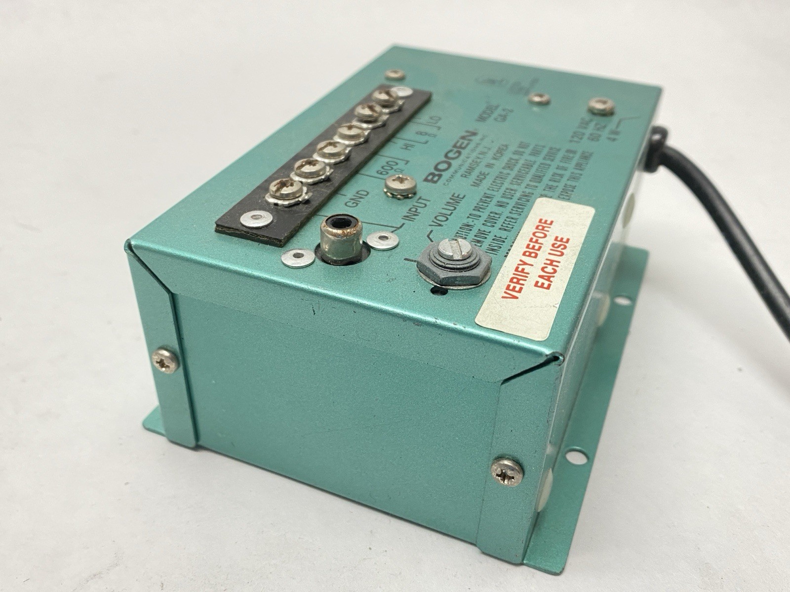 Bogen GA-2 Utility Amplifier 120V 600ohm 8ohm Solid State